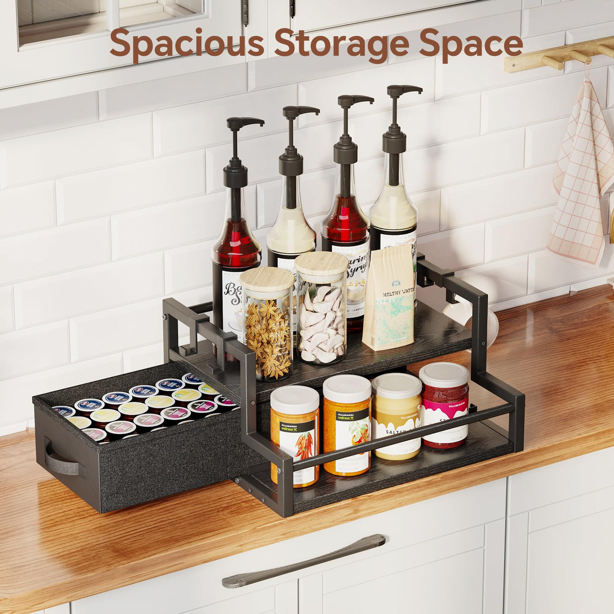 Coffee Syrup Organizer Rack
