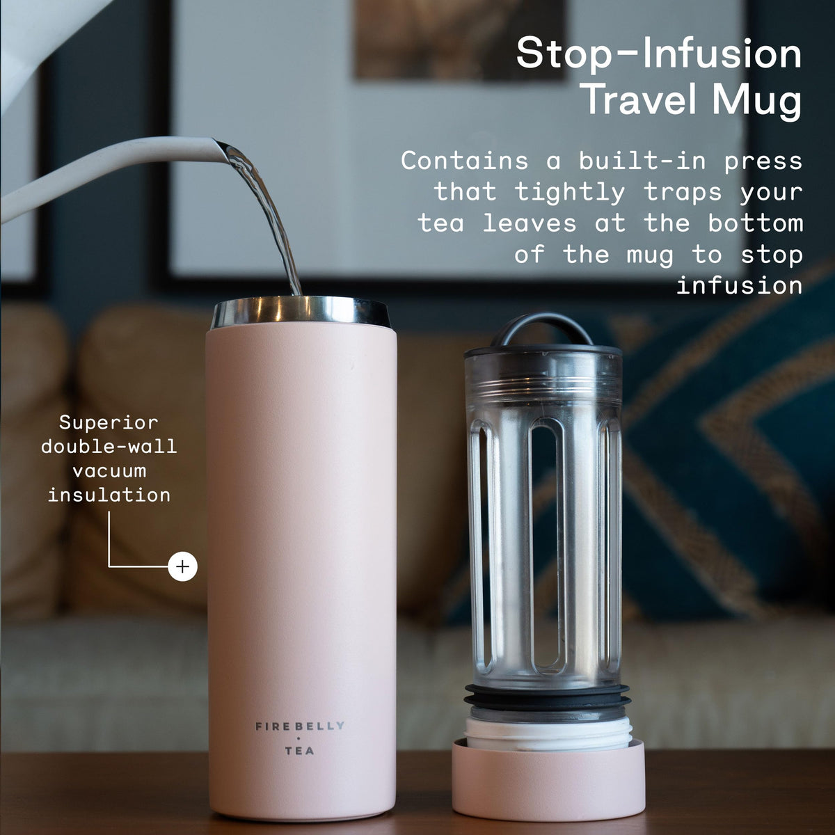 Travel Tea Infuser Mug with Strainer