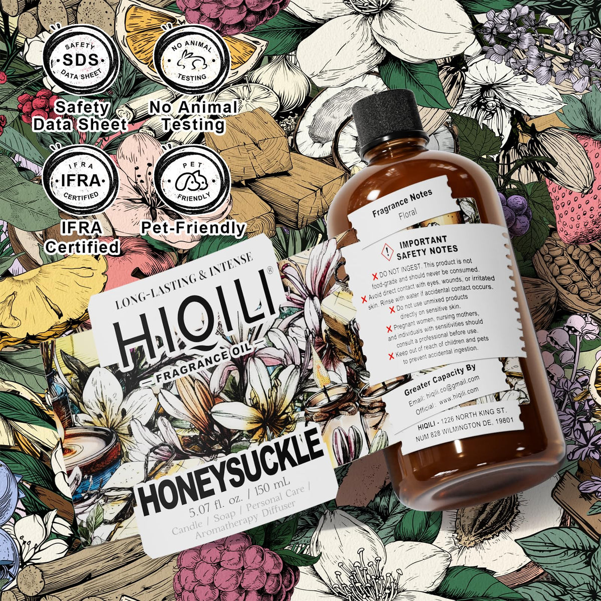 Honeysuckle Fragrance Oil for Diffuser & Candle Making (5.07 Fl Oz)