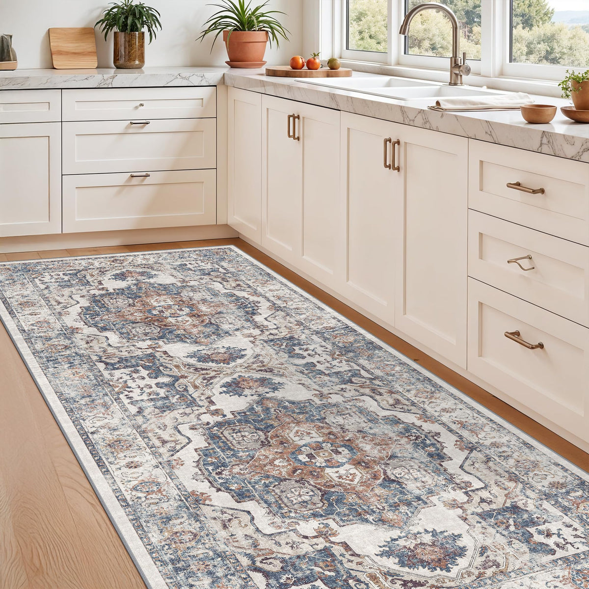 Washable 3x7 Hallway Runner Rug (21 Sq Ft)