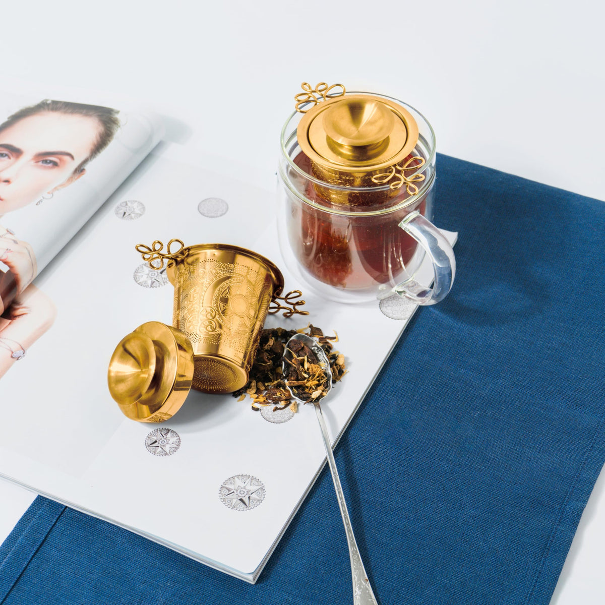 Luxury Tea Strainer Basket Gift Set