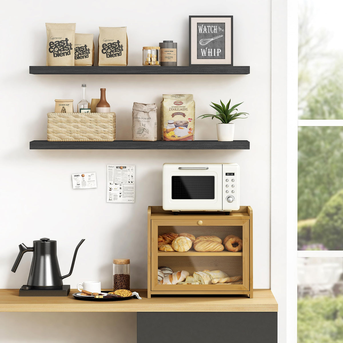 Bamboo Bread Box for Kitchen Countertop