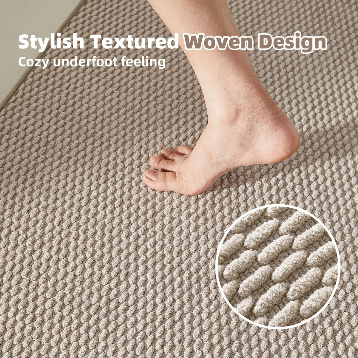 Large Bathroom Rugs Non Slip Washable Bath Rugs Super Absorbent Bathroom Rug Thin Quick Dry Low Pile Bath Mats
