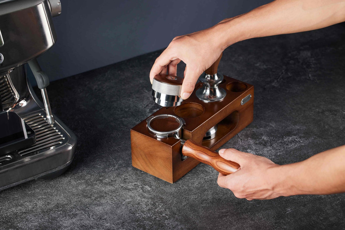 54mm Tamper Replacement for Breville tamper Adjustable Depth The espresso tamper made of Stainless Steel and Solid wood it's a good Coffee Tamper for Home espresso barista