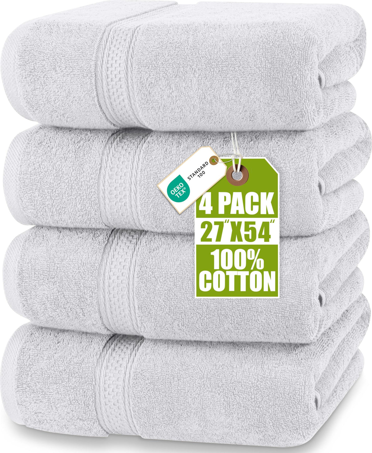 4 Pack Premium Bath Towels (4 Count)