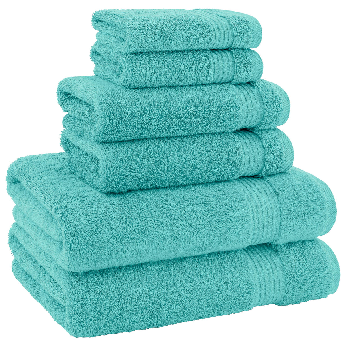 100% Cotton Turkish 6 Piece Towel Set (6 Count)