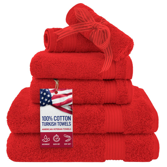 6 Piece Towel Set for Bathroom (6 Count)