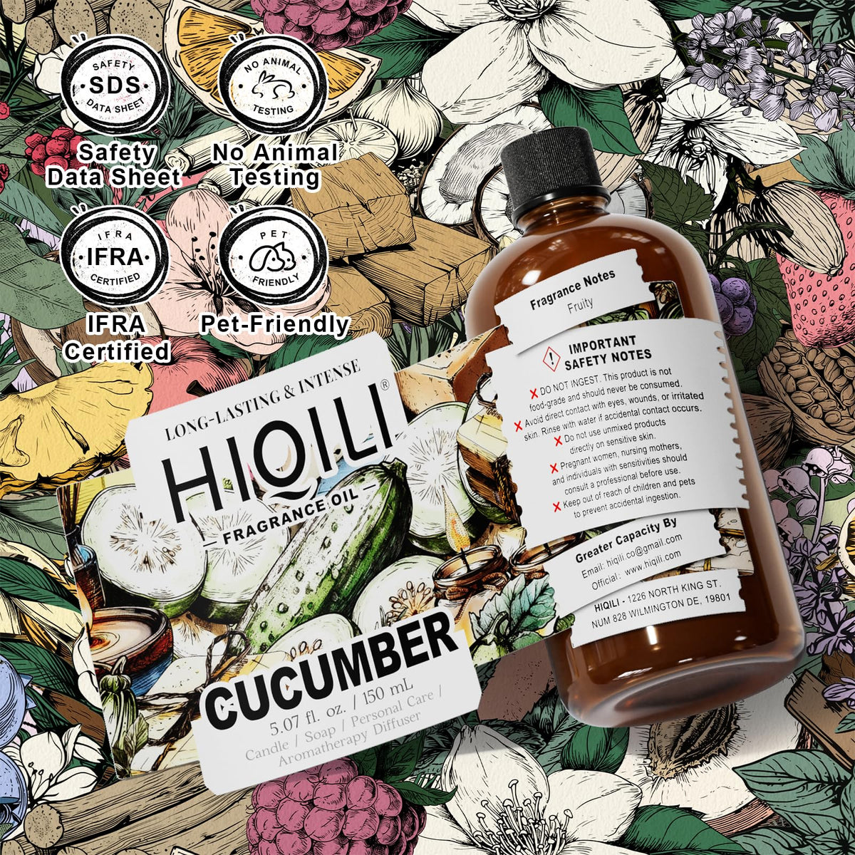 Cucumber Fragrance Oil for Diffuser (5.07 Fl Oz)