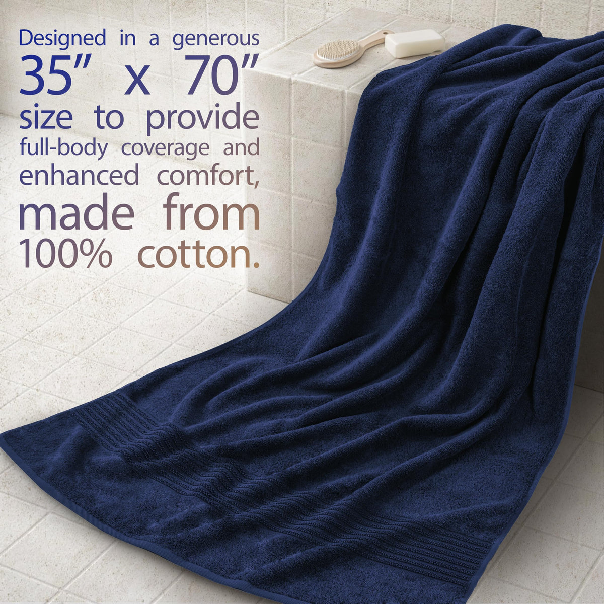 100% Cotton Turkish Towel Set (4 Count)