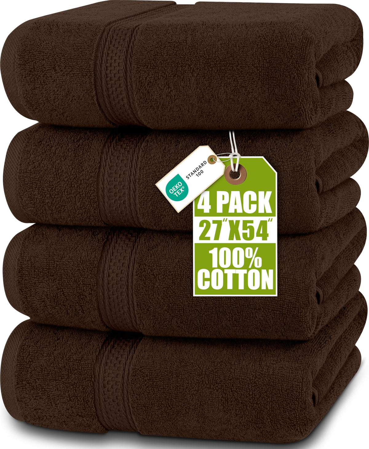 4 Pack Premium Bath Towels (4 Count)