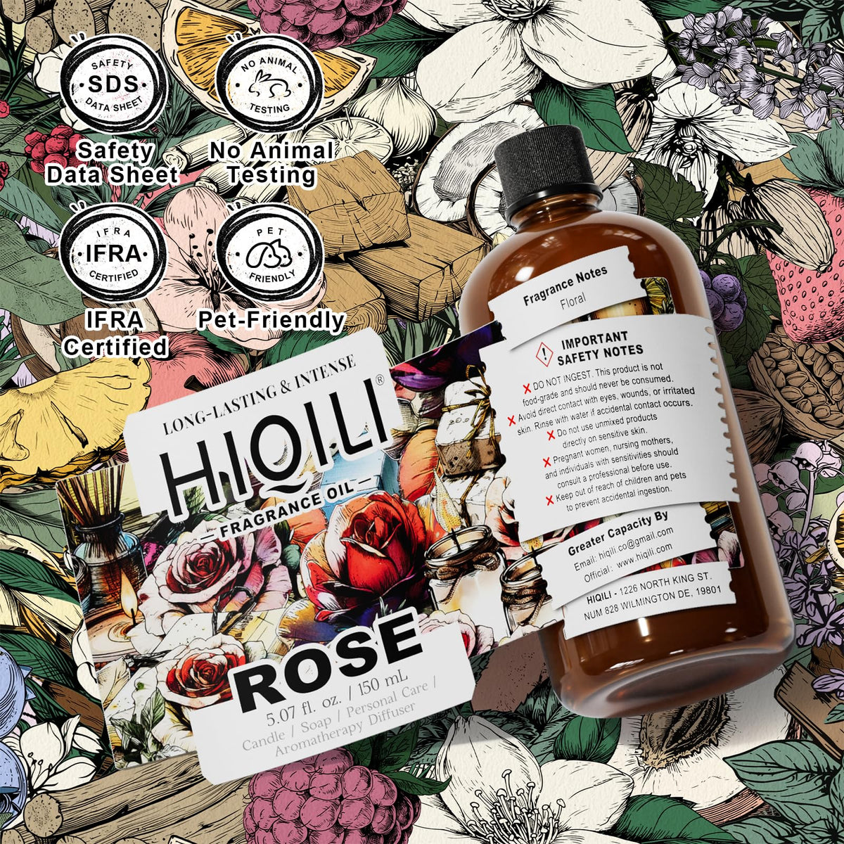 Rose Fragrance Oil for Perfume Making (5.07 Fl Oz)