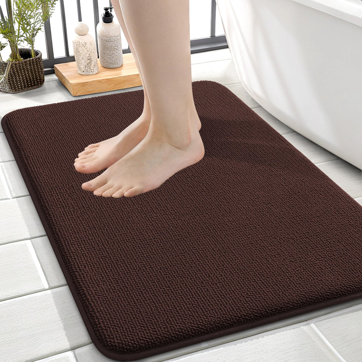 Memory Foam Small Bathroom Rugs 24x16