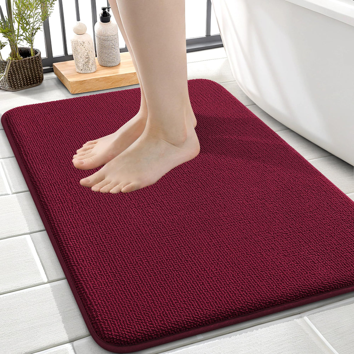 Memory Foam Small Bathroom Rugs 24x16