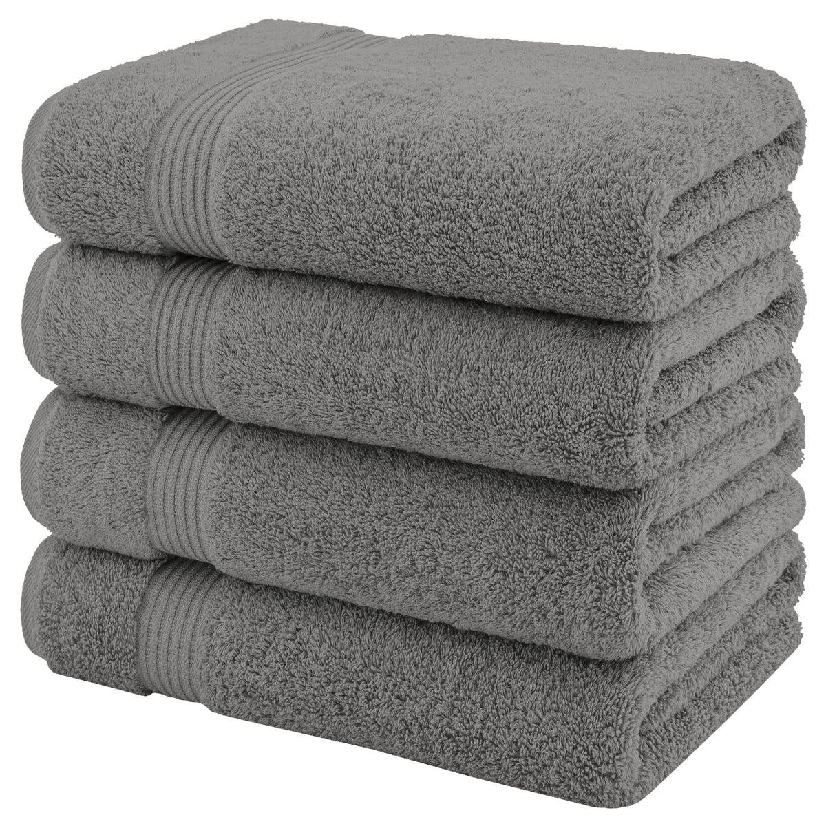 100% Cotton Turkish Bath Towels for Bathroom 4 Pack (4 Count)