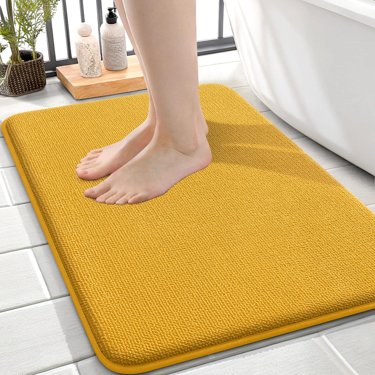 Memory Foam Small Bathroom Rugs 24x16