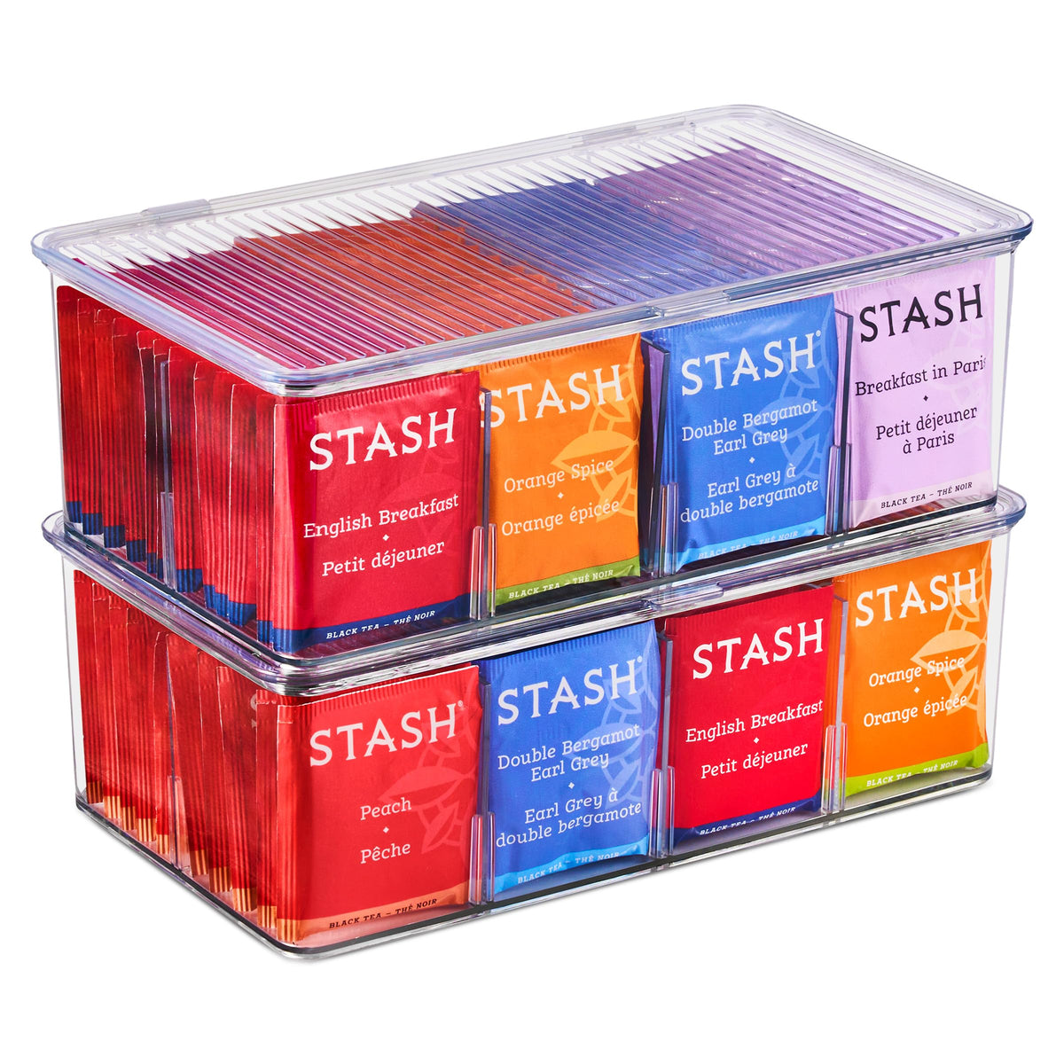 2 Pack Tea Bag Organizer Bins w (2 Count)