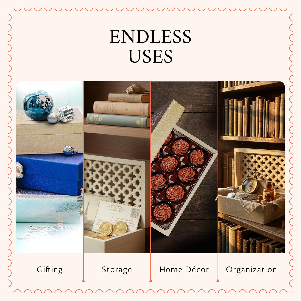 Trellis Mango Wood Box