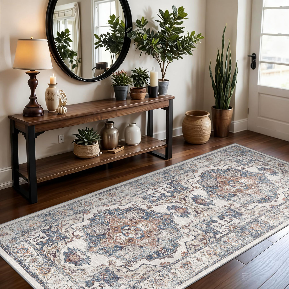 Washable 3x7 Hallway Runner Rug (21 Sq Ft)
