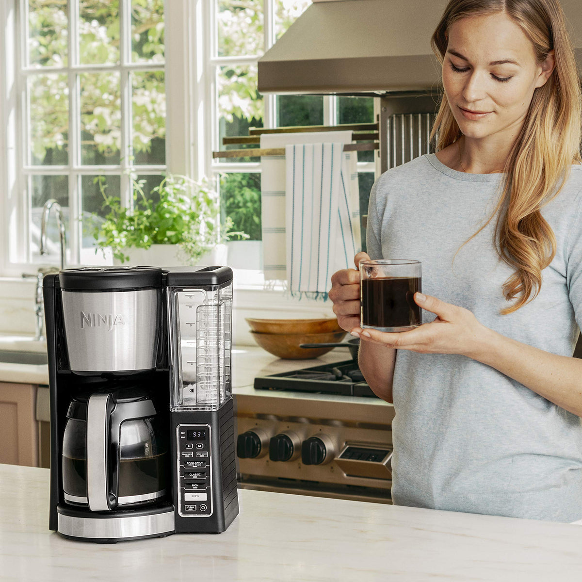 12 Cup Programmable Coffee Maker with Classic and Rich Brews