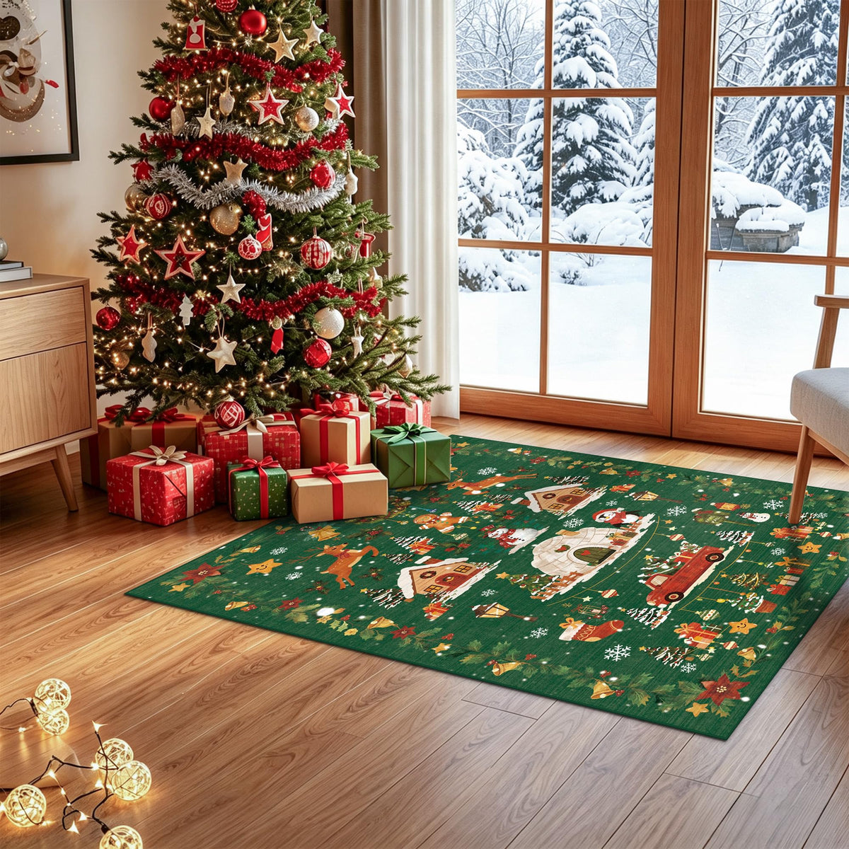 Christmas 2x3 Entryway Area Rug (6 Sq Ft)