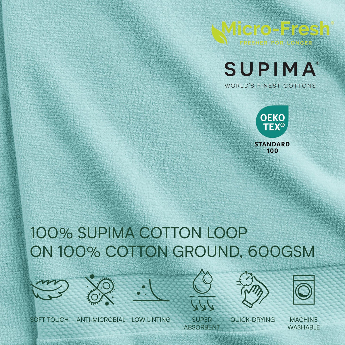 Heritage 100% Supima Cotton Bath Towel 30" x 54"