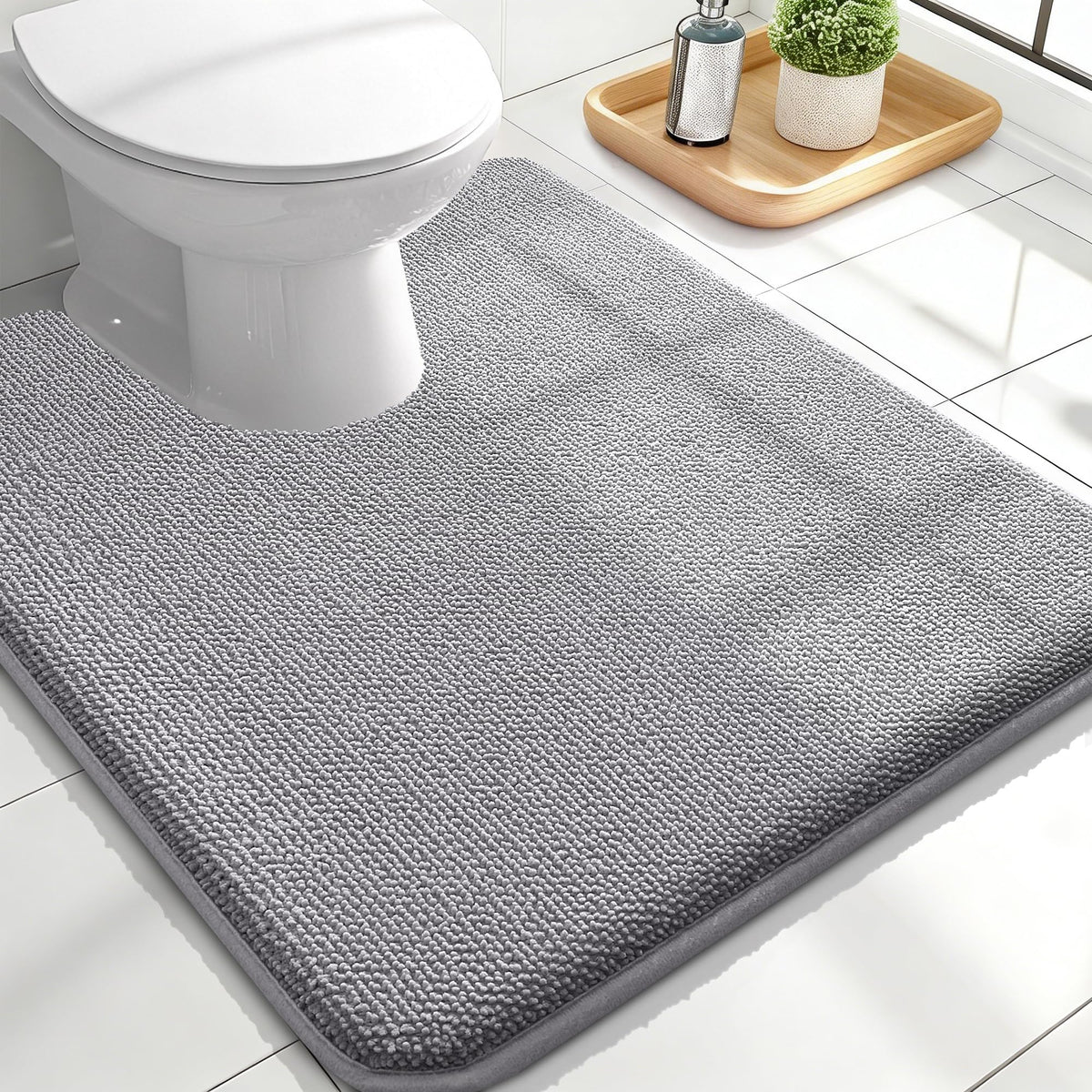 Memory Foam Bathroom Toilet Rugs U