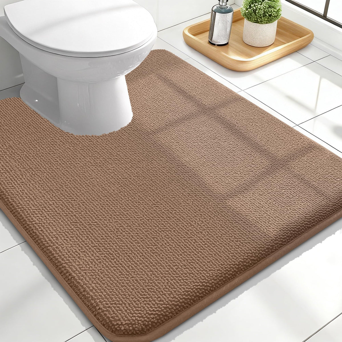 Memory Foam Bathroom Toilet Rug U