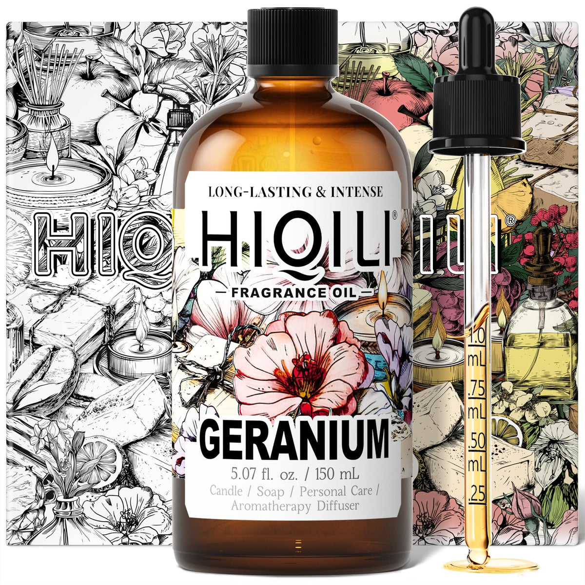 Geranium Fragrance Oil for Diffuser & Soap Making (5.07 Fl Oz)