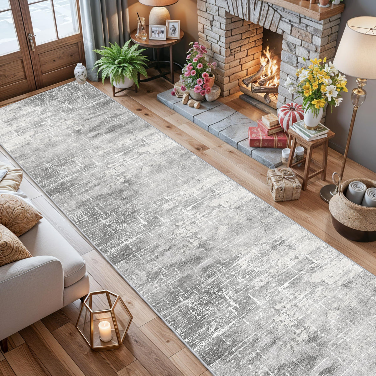 2'6x14 Abstract Kitchen Area Rugs (34 Sq Ft)