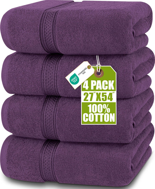 4 Pack Premium Bath Towels (4 Count)