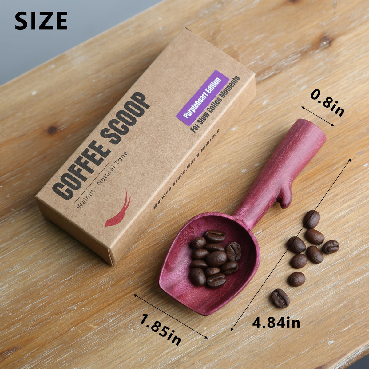 Purpleheart Coffee Scoop