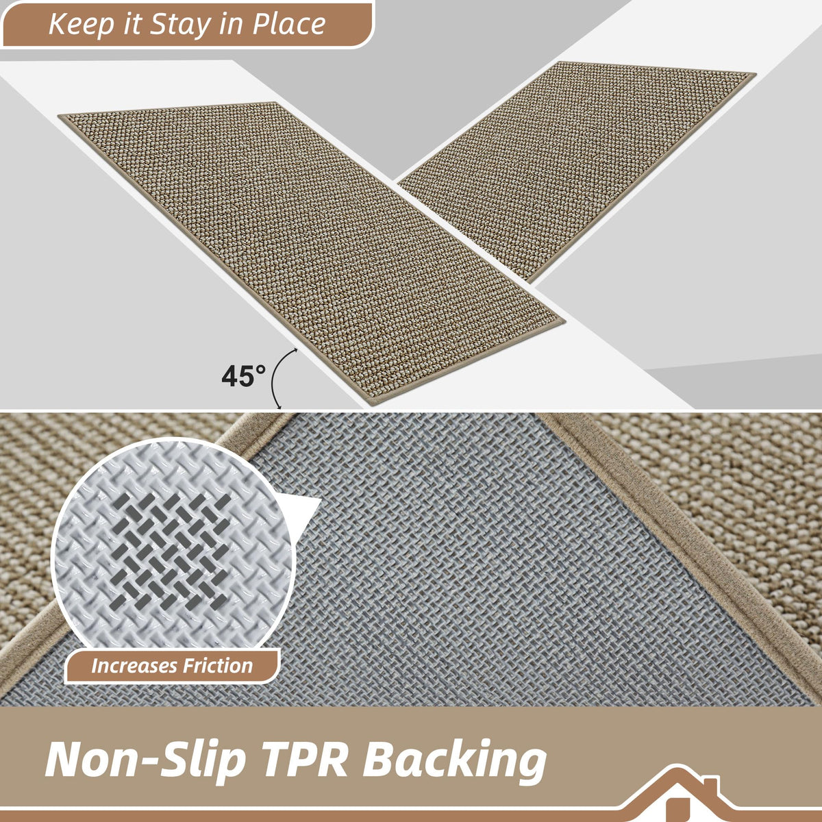 Kitchen Runner Rugs 31"x120"