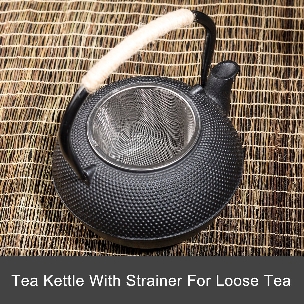 Black Cast Iron Teapot