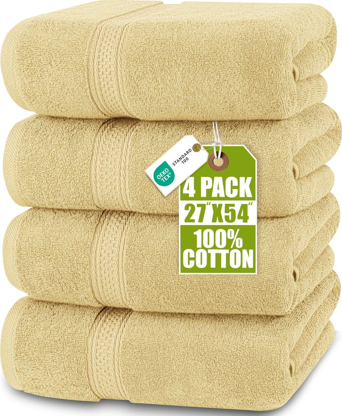 4 Pack Premium Bath Towels (4 Count)