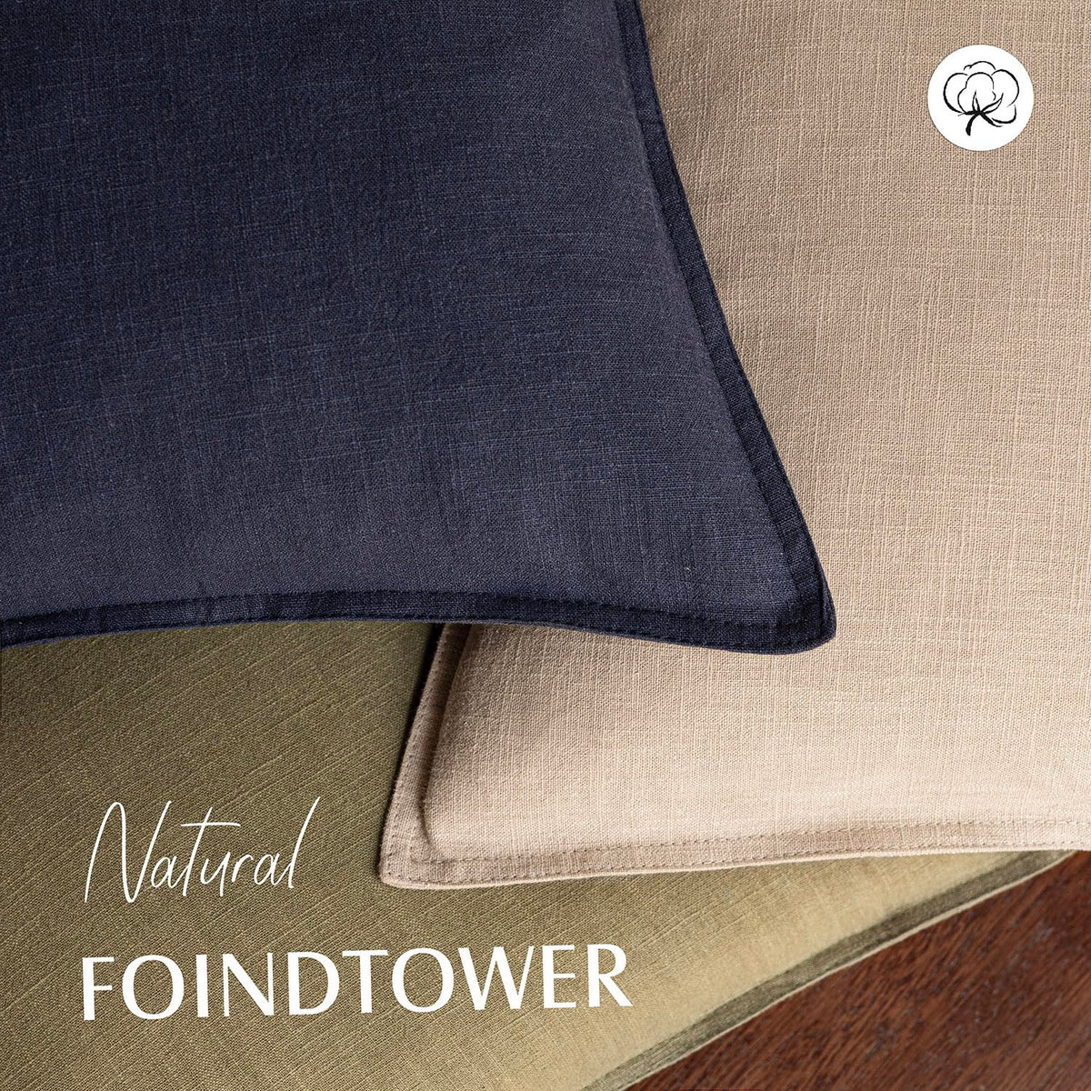 Pack of 2 Decorative Linen Solid Throw Pillow Covers Soft Accent Cushion Case Farmhouse Neutral Pillowcase for Chair Couch Sofa Bedroom Living Room Home Decor 18 x 18 Inch Tan Beige (2 Count)