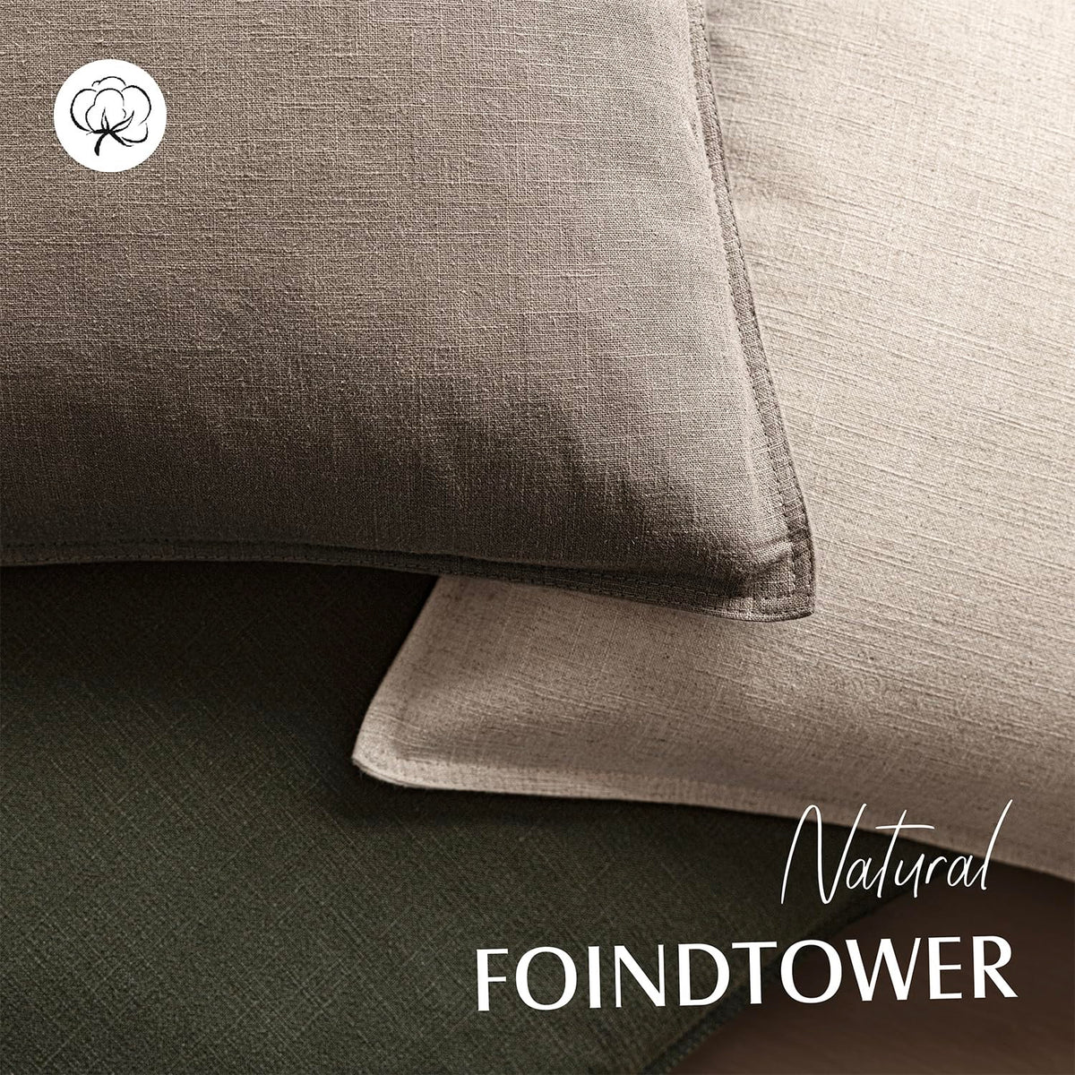 Pack of 2 Decorative Linen Solid Throw Pillow Covers Accent Lumbar Cushion Case Boho Farmhouse Pillowcase for Chair Couch Sofa Bedroom Living Room Home Decor 12 x 20 Inch Brown Tan