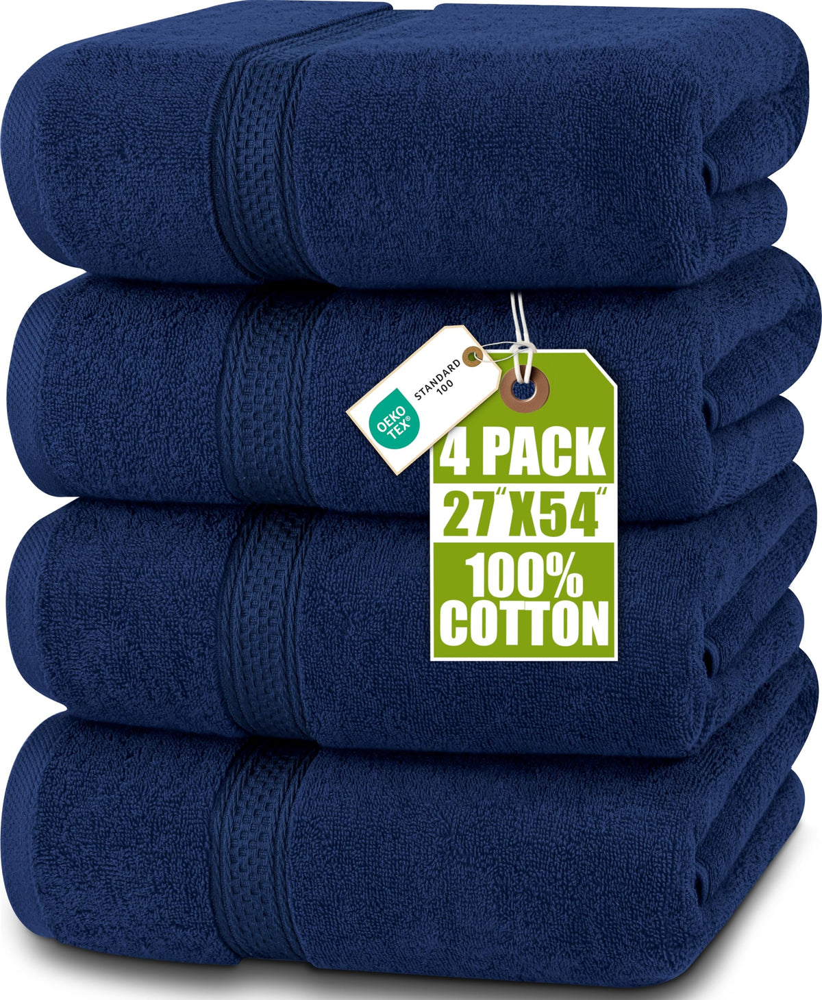 4 Pack Premium Bath Towels (4 Count)