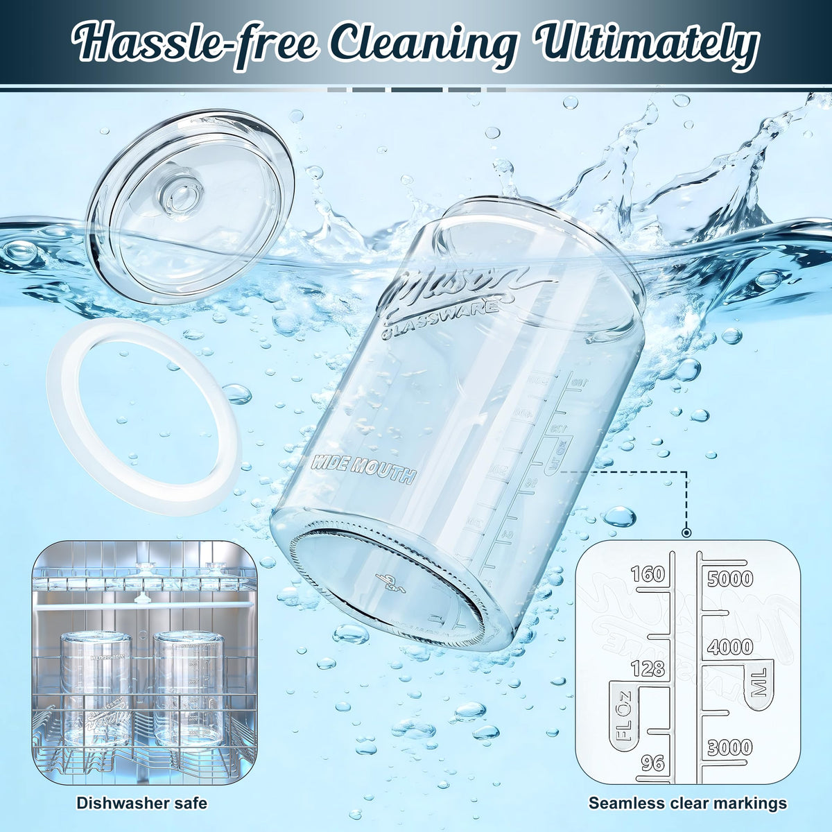 Glass Cookie Jars with Lids Airtight (2 Count)