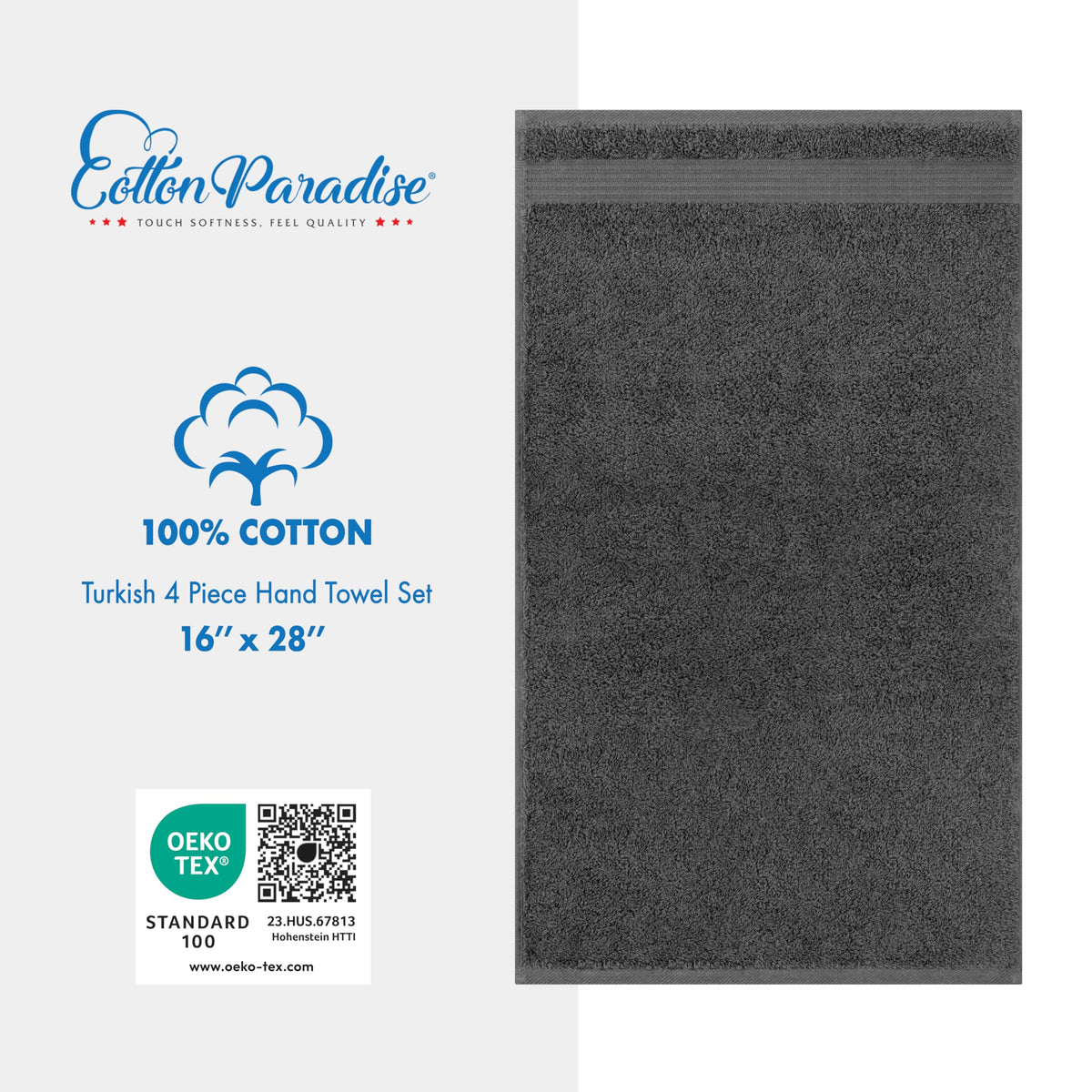 100% Cotton Turkish Towel Set (6 Count)