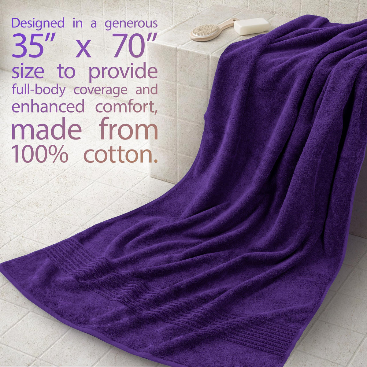 100% Cotton Turkish Towel Set (4 Count)