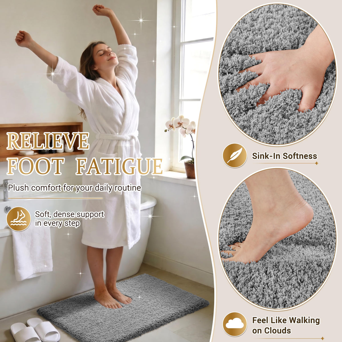Bathroom Rugs Non Slip Washable