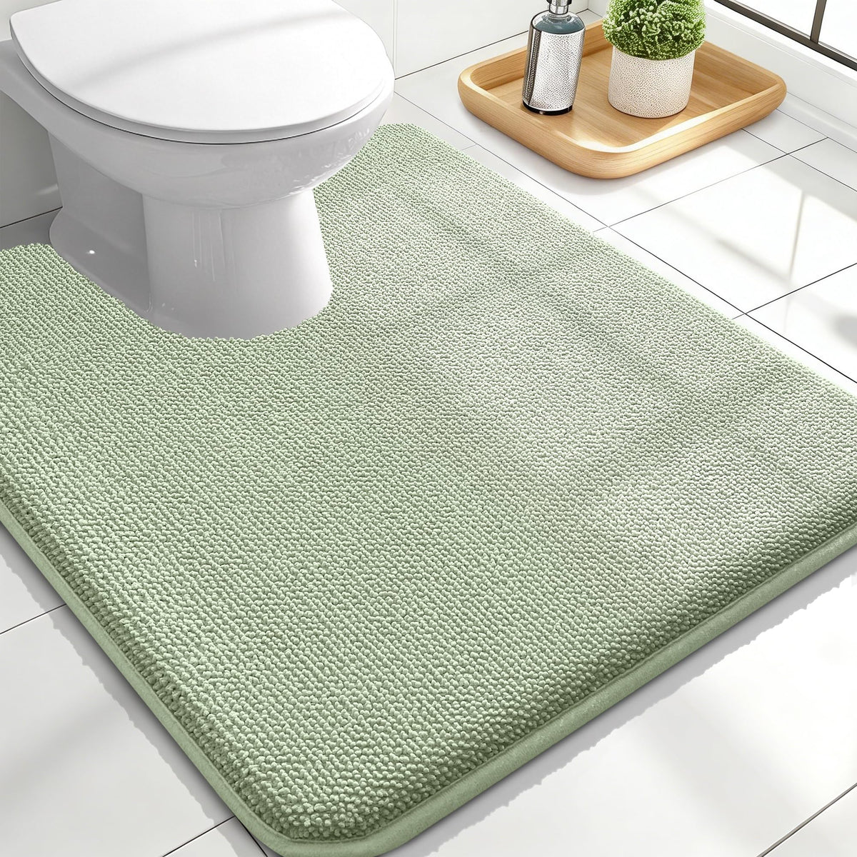Memory Foam Bathroom Toilet Rugs U
