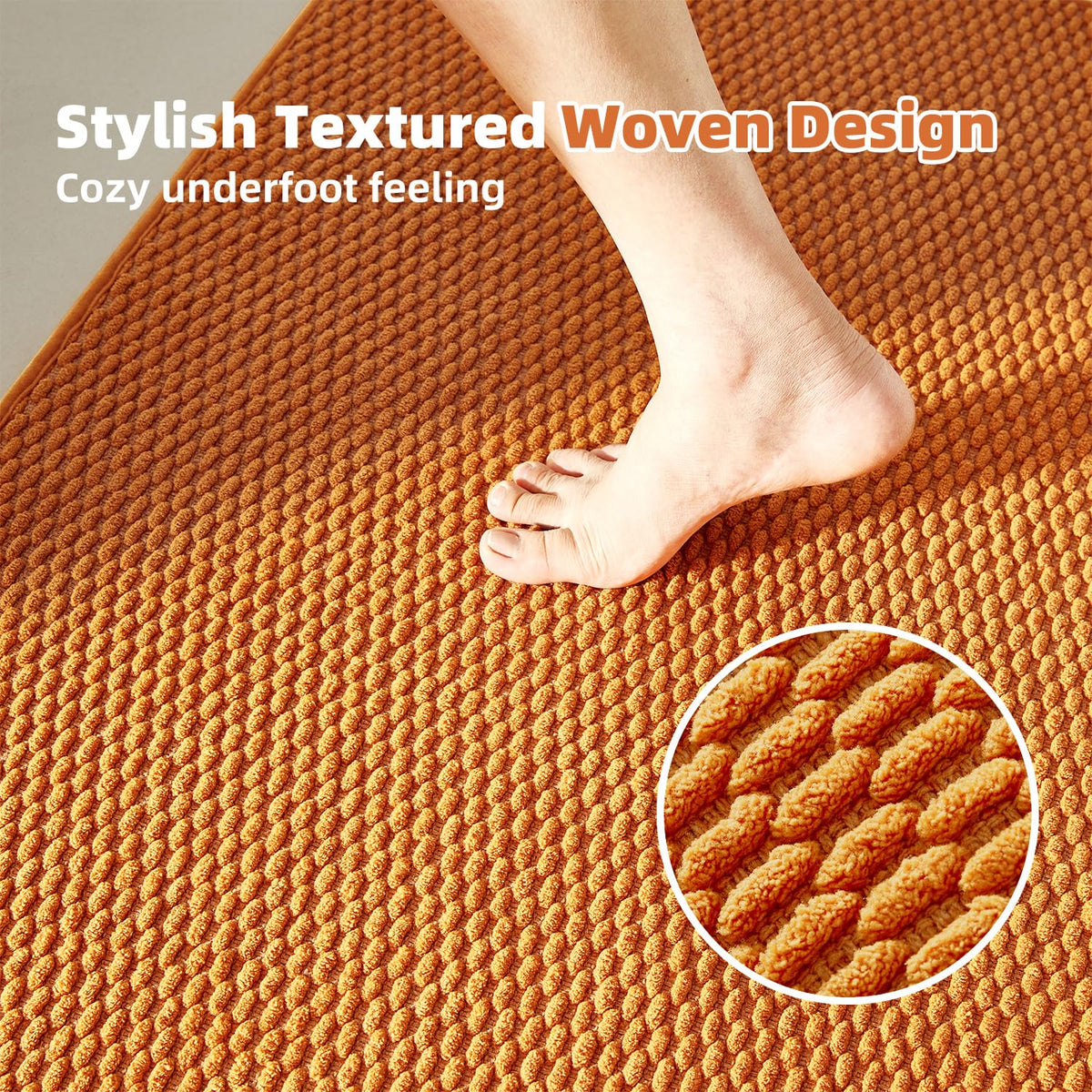 Bathroom Rugs Non Slip Washable (3 Sq Ft)