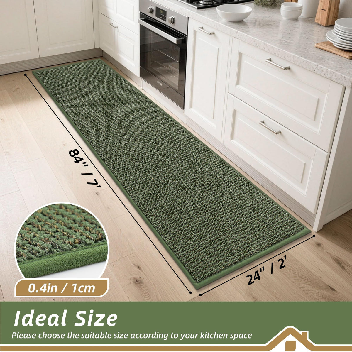 Kitchen Runner Rugs 24"x84"