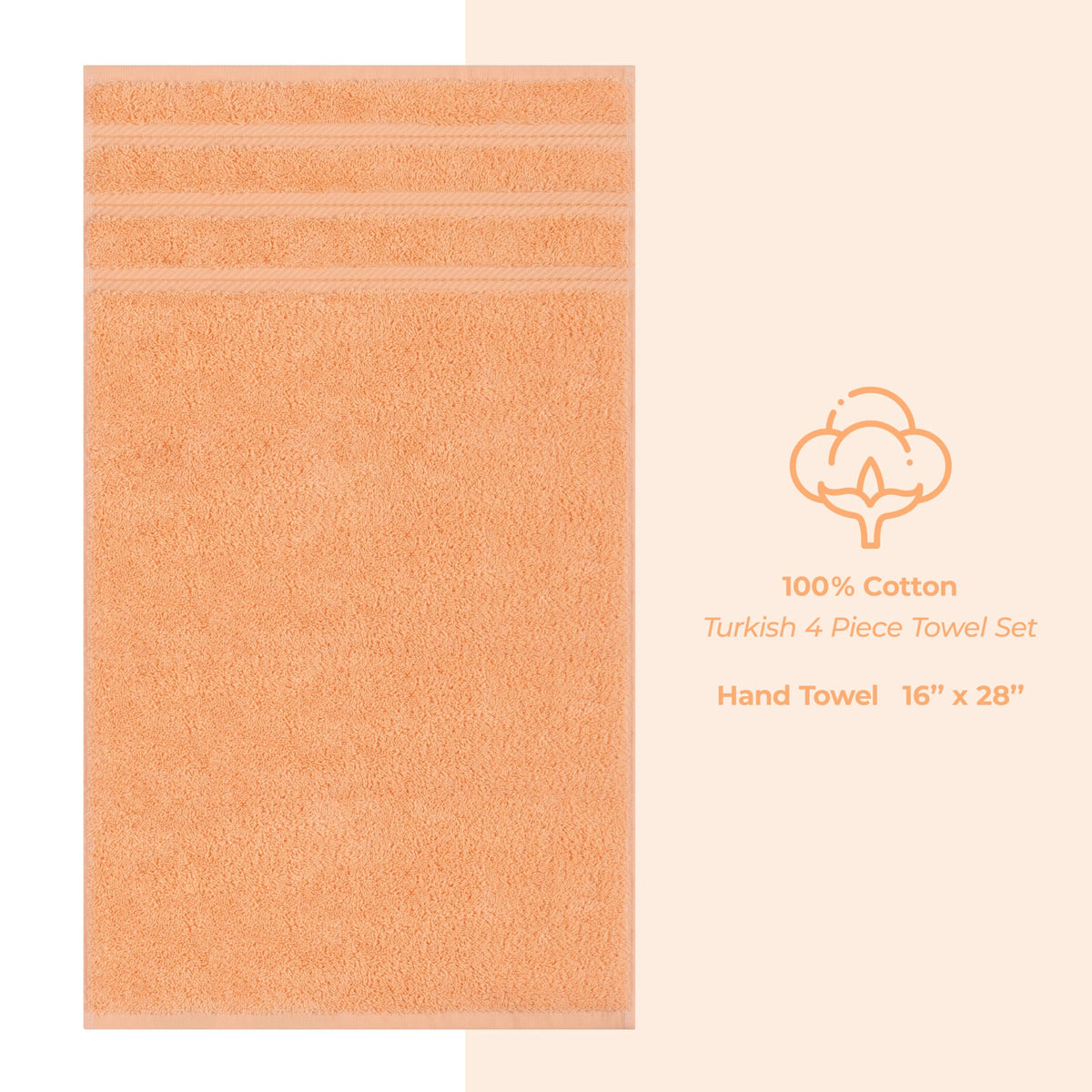 100% Cotton Luxury Turkish Towels (6 Count)