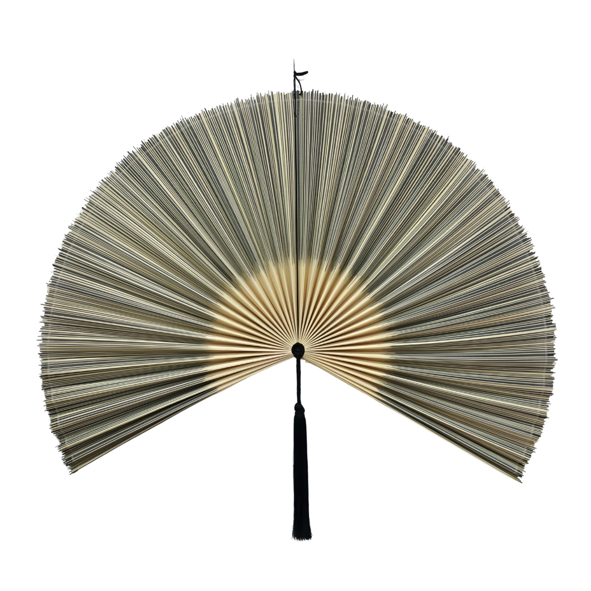 White Brown Bamboo Wall Fan