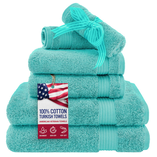 6 Piece Towel Set for Bathroom (6 Count)