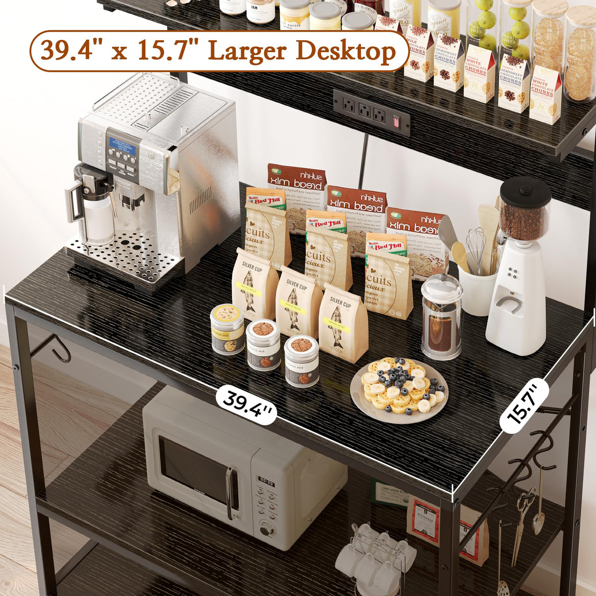 Bakers Rack with Power Outlets