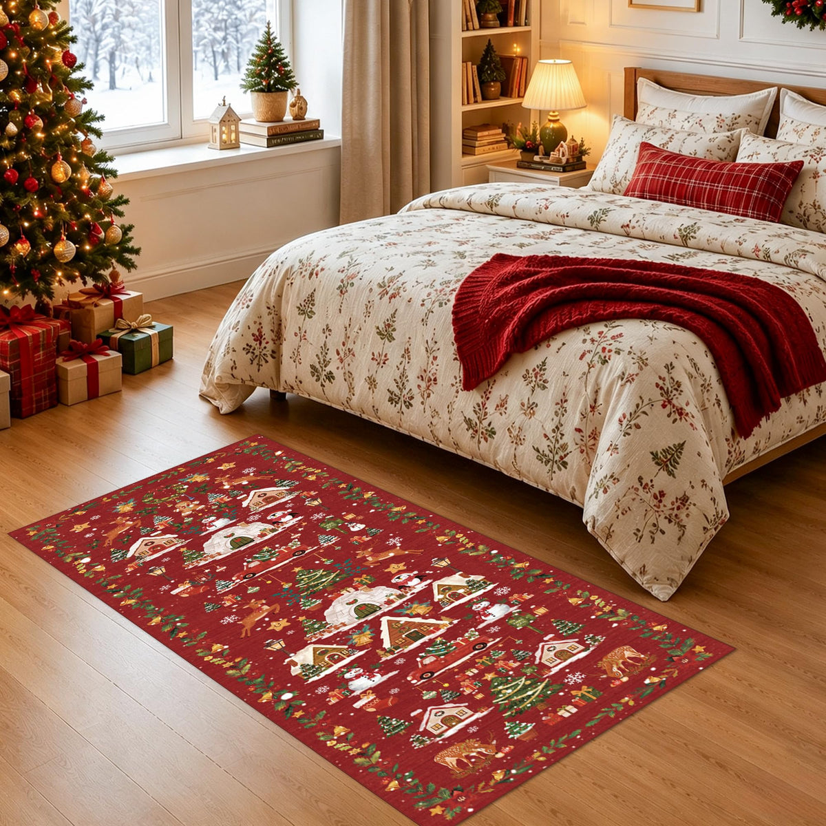 Christmas Runner Rug 2x5 for Hallway (10 Sq Ft)