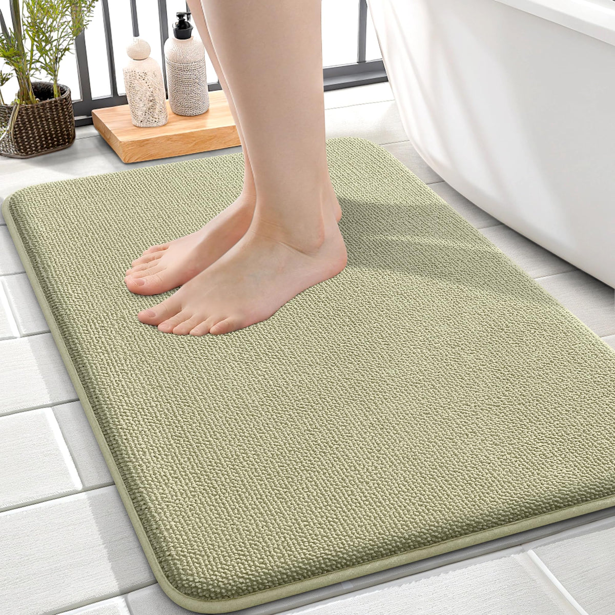 Memory Foam Small Bathroom Rugs 24x16